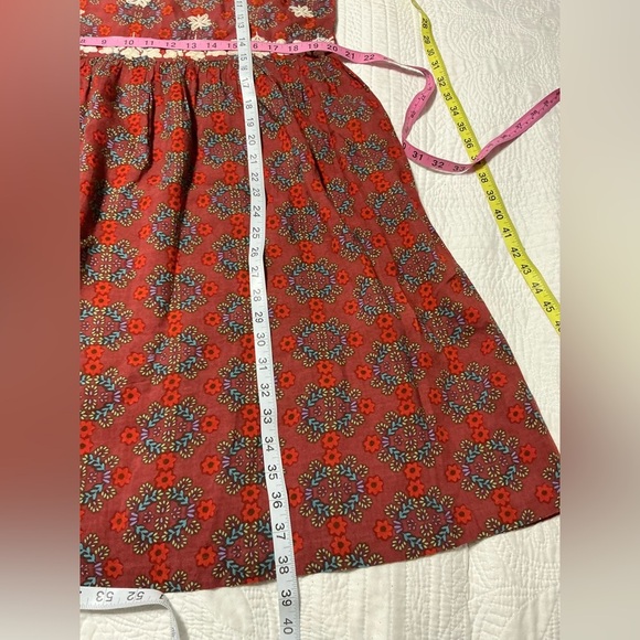 NATURAL LIFE Embroidered Sara Dress - Red Wreath Size Large - Picture 12 of 15